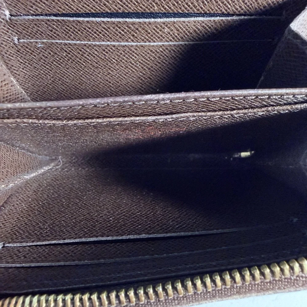 Louis Vuitton Brown and Gold Monogram Zip Wallet